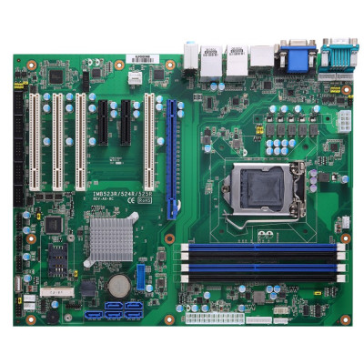 Axiomtek IMB523R ATX Motherboard, 9th/8th Gen Intel Core i7/i5/i3, Pentium or Celeron Processor, VGA, DP++, DVI-D, & HDMI, up to 128GB memory